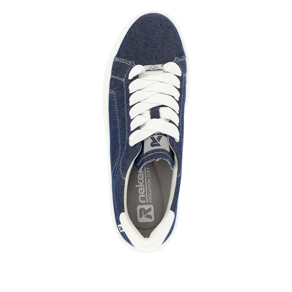 Rieker Evolution W0501-14 Ozean Denim Flatform Trainers