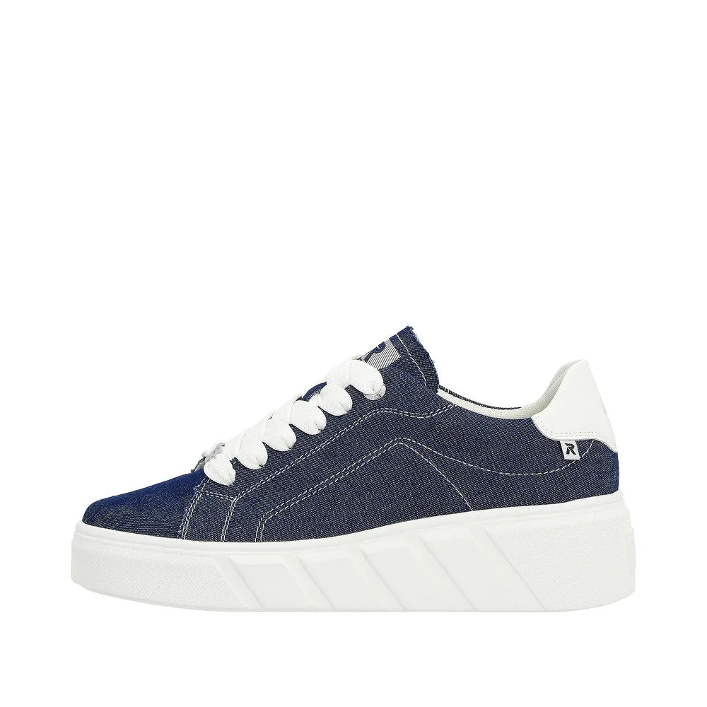 Rieker Evolution W0501-14 Ozean Denim Flatform Trainers