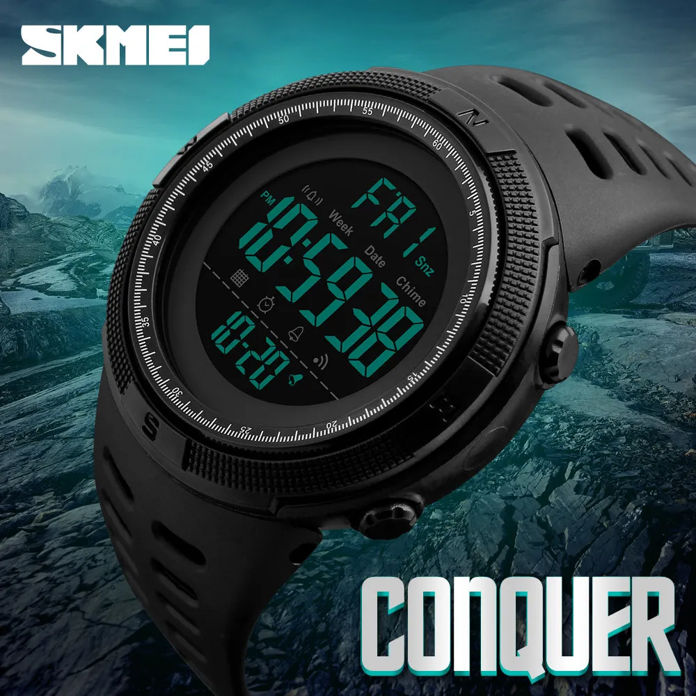 SKMEI Famous Luxury Brand Mens Sport Watches Chrono Countdown Men Waterproof Digital Watch military Clock Fashion Relojes Hombre