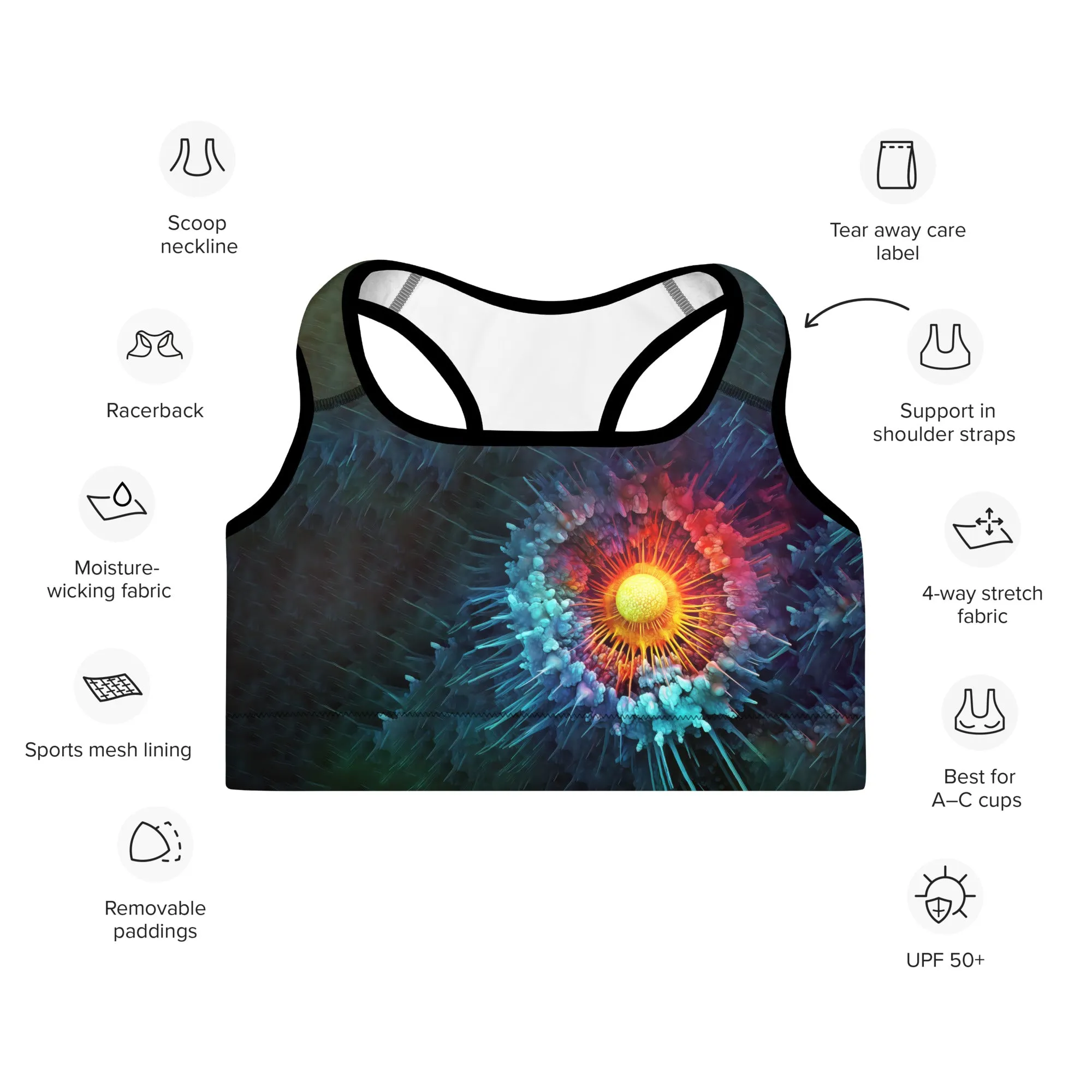 Sports Bra Viral Flower