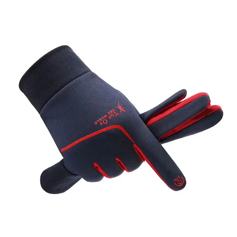 Sports Cycling Gloves, Windproof and Coldproof, Thickened, Waterproof and Velvet, Warm for Outdoor Mountaineering in Winter