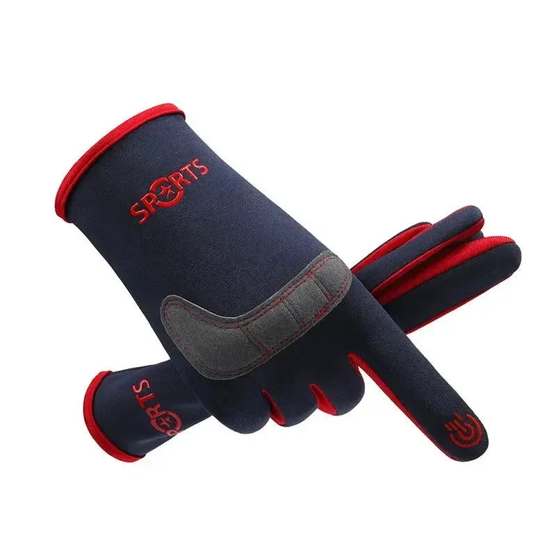 Sports Cycling Gloves, Windproof and Coldproof, Thickened, Waterproof and Velvet, Warm for Outdoor Mountaineering in Winter