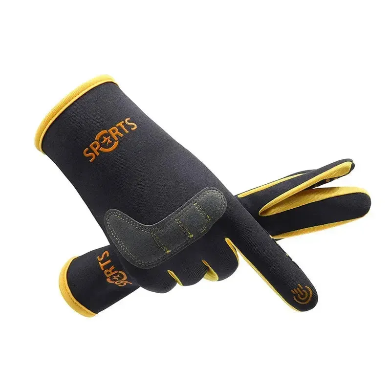 Sports Cycling Gloves, Windproof and Coldproof, Thickened, Waterproof and Velvet, Warm for Outdoor Mountaineering in Winter