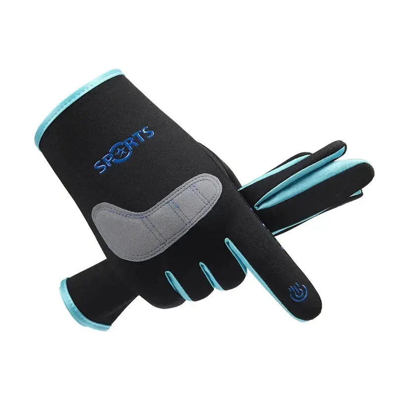 Sports Cycling Gloves, Windproof and Coldproof, Thickened, Waterproof and Velvet, Warm for Outdoor Mountaineering in Winter