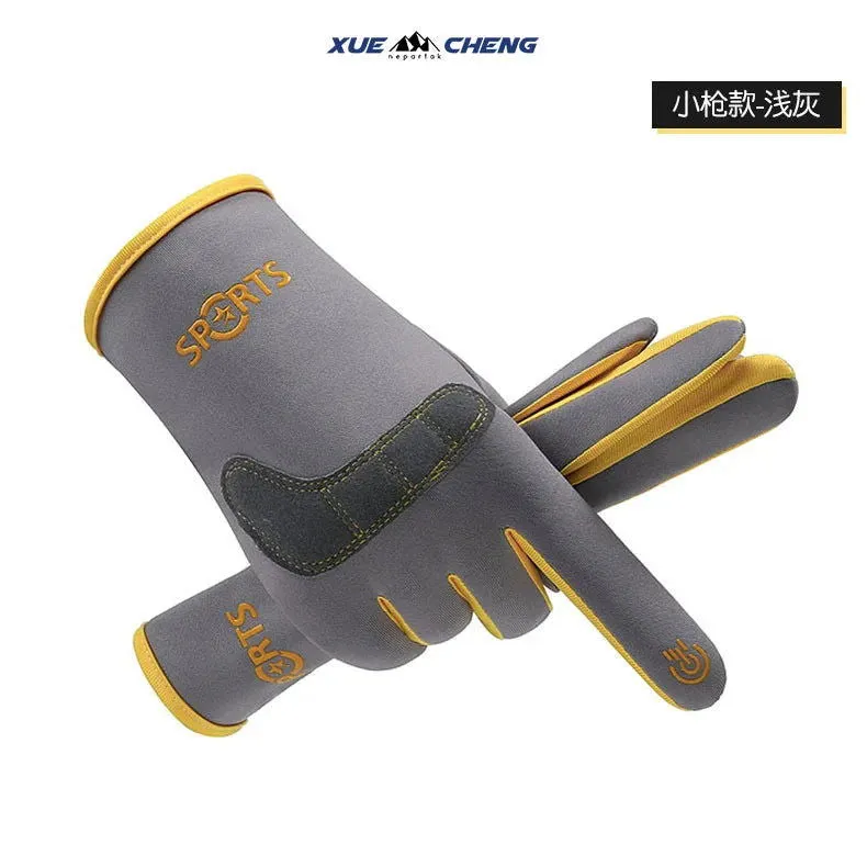 Sports Cycling Gloves, Windproof and Coldproof, Thickened, Waterproof and Velvet, Warm for Outdoor Mountaineering in Winter