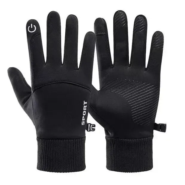 Sports Cycling Gloves, Windproof and Coldproof, Thickened, Waterproof and Velvet, Warm for Outdoor Mountaineering in Winter