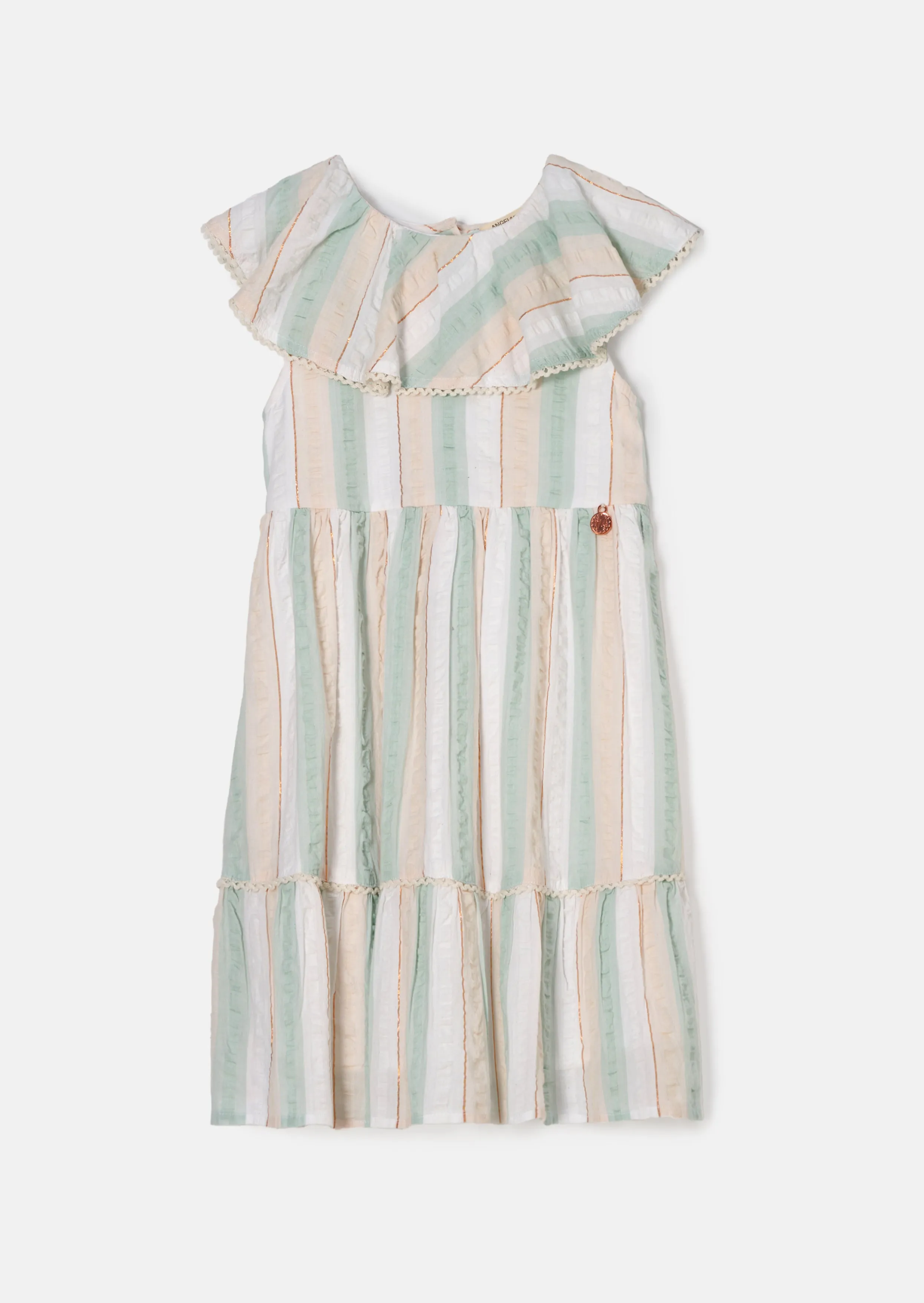 Tasha Green Stripe Collar Sundress