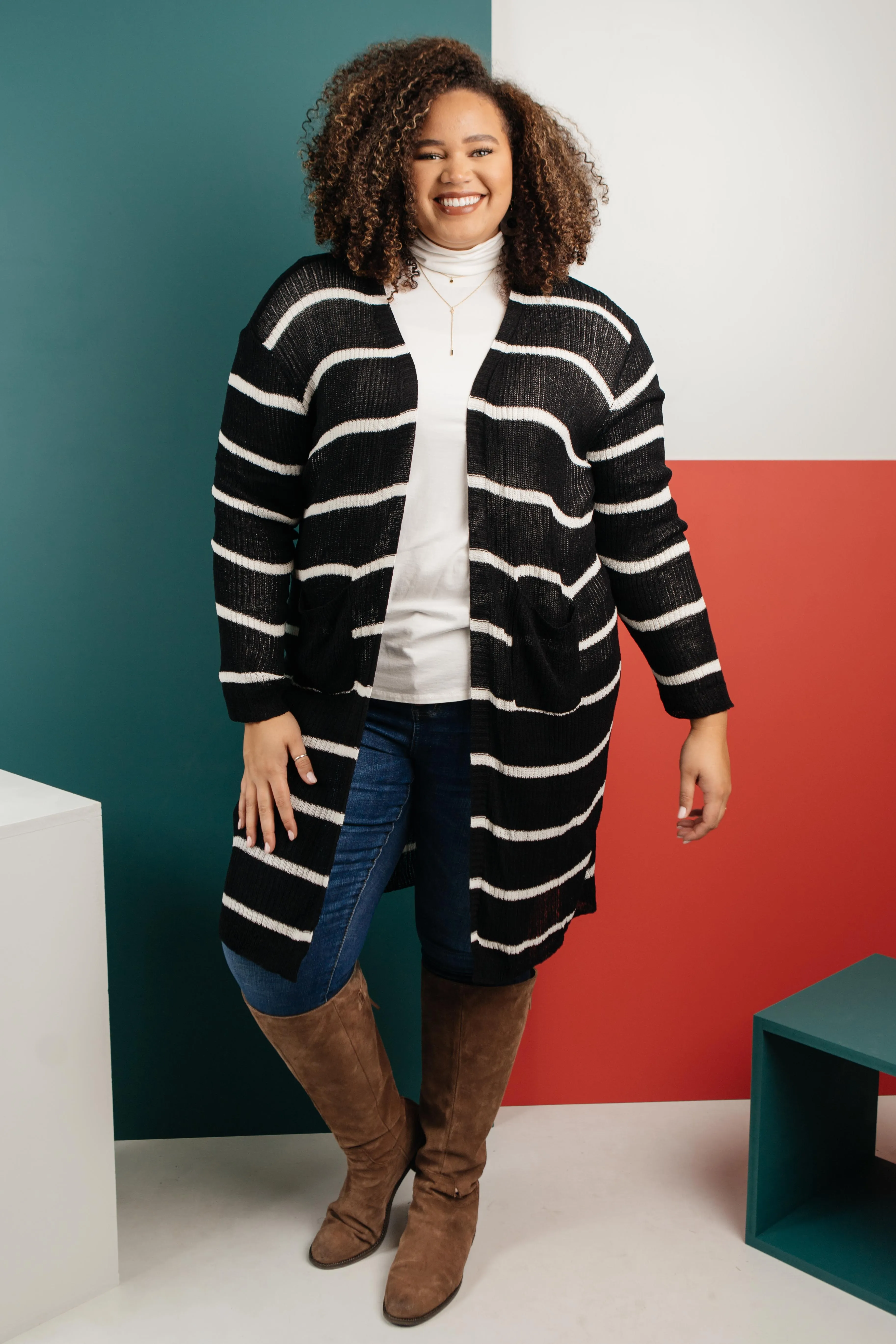 The Janessa Striped Cardigan