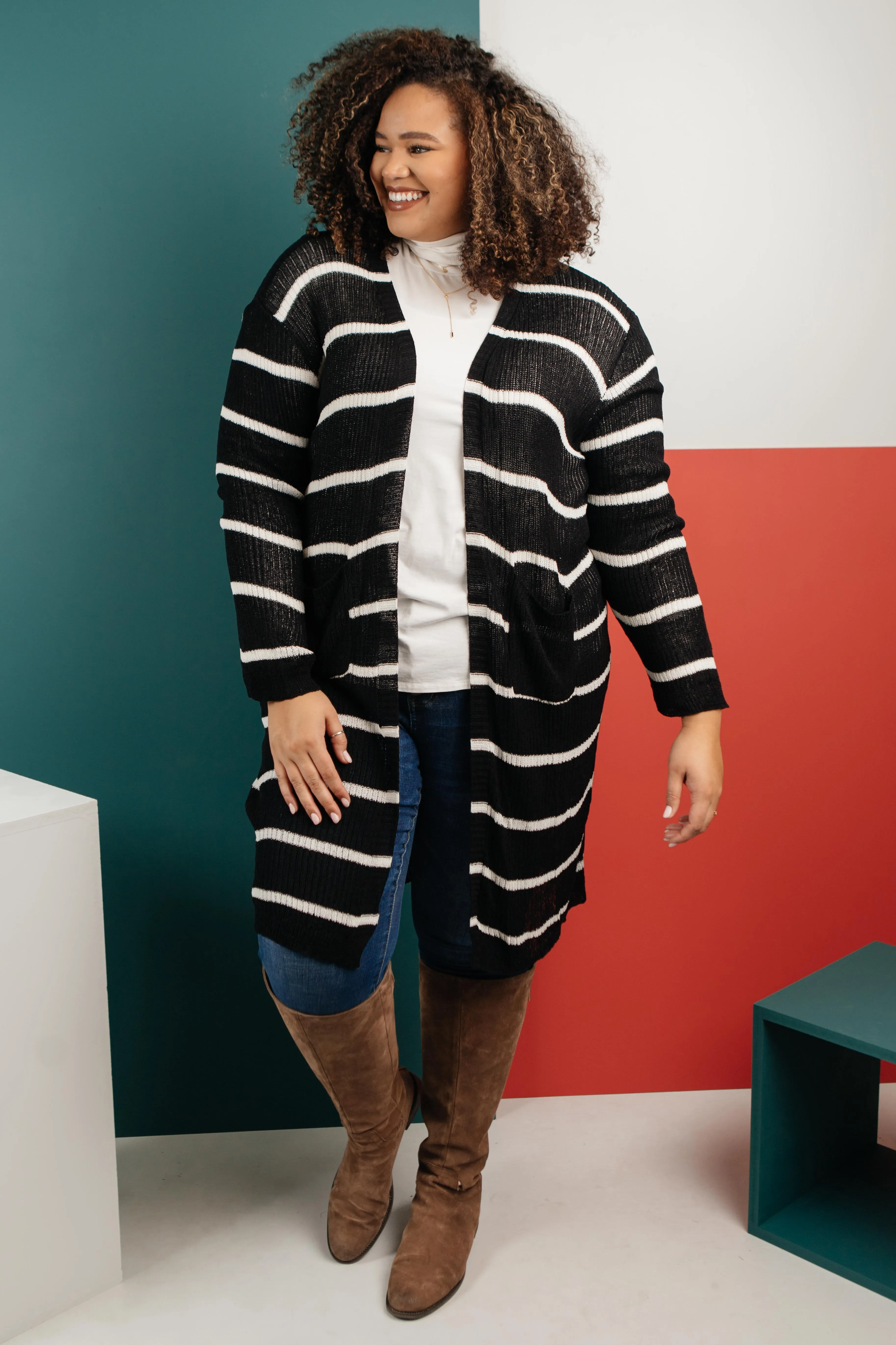 The Janessa Striped Cardigan