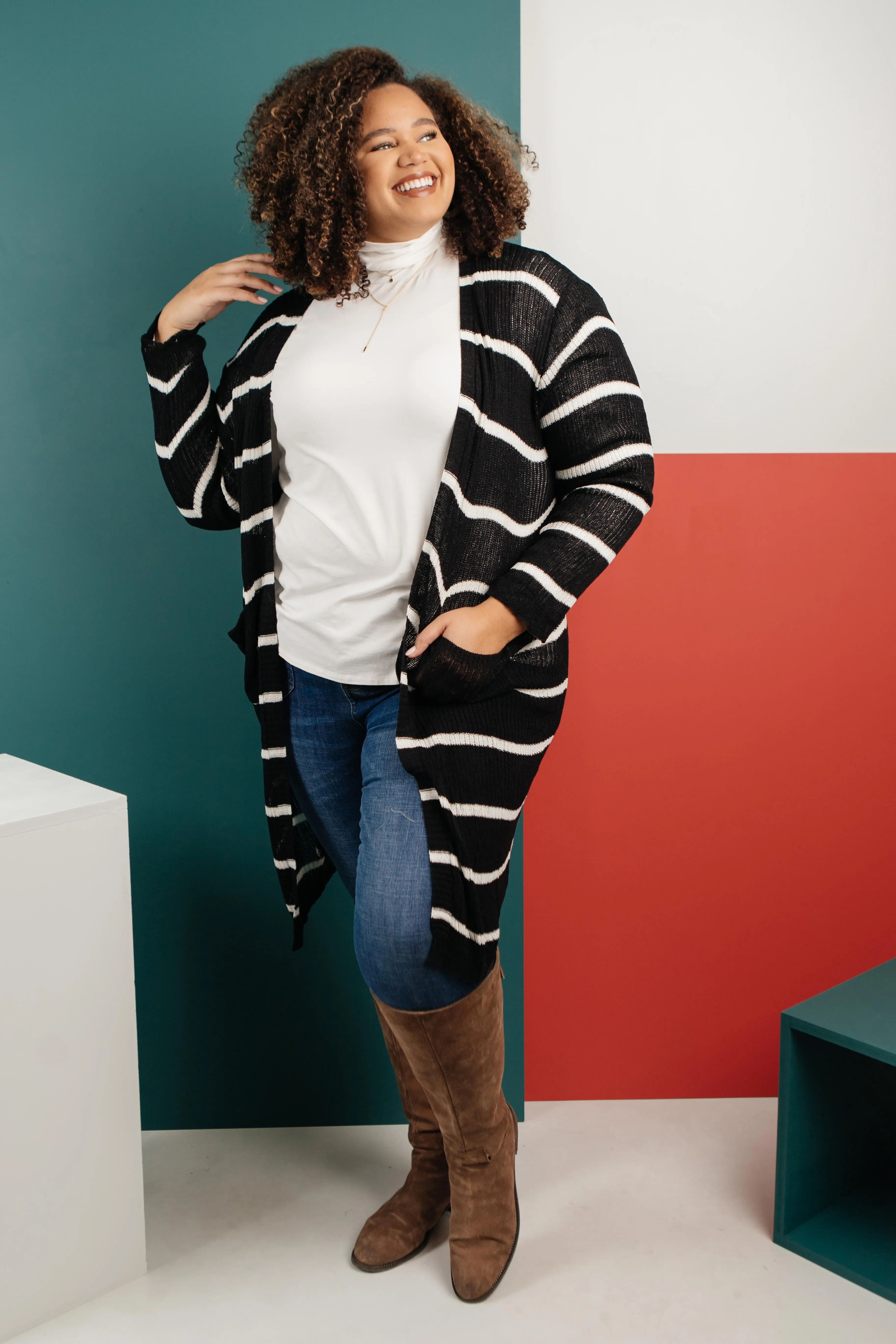 The Janessa Striped Cardigan