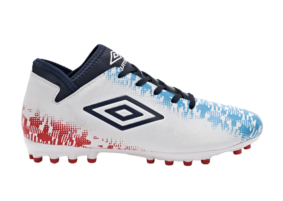 Umbro Kids Football Boot Formation II FG White/Dark Navy/Vermillion/Atomic Blue