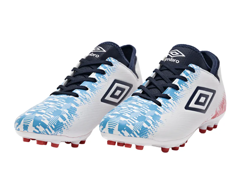 Umbro Kids Football Boot Formation II FG White/Dark Navy/Vermillion/Atomic Blue