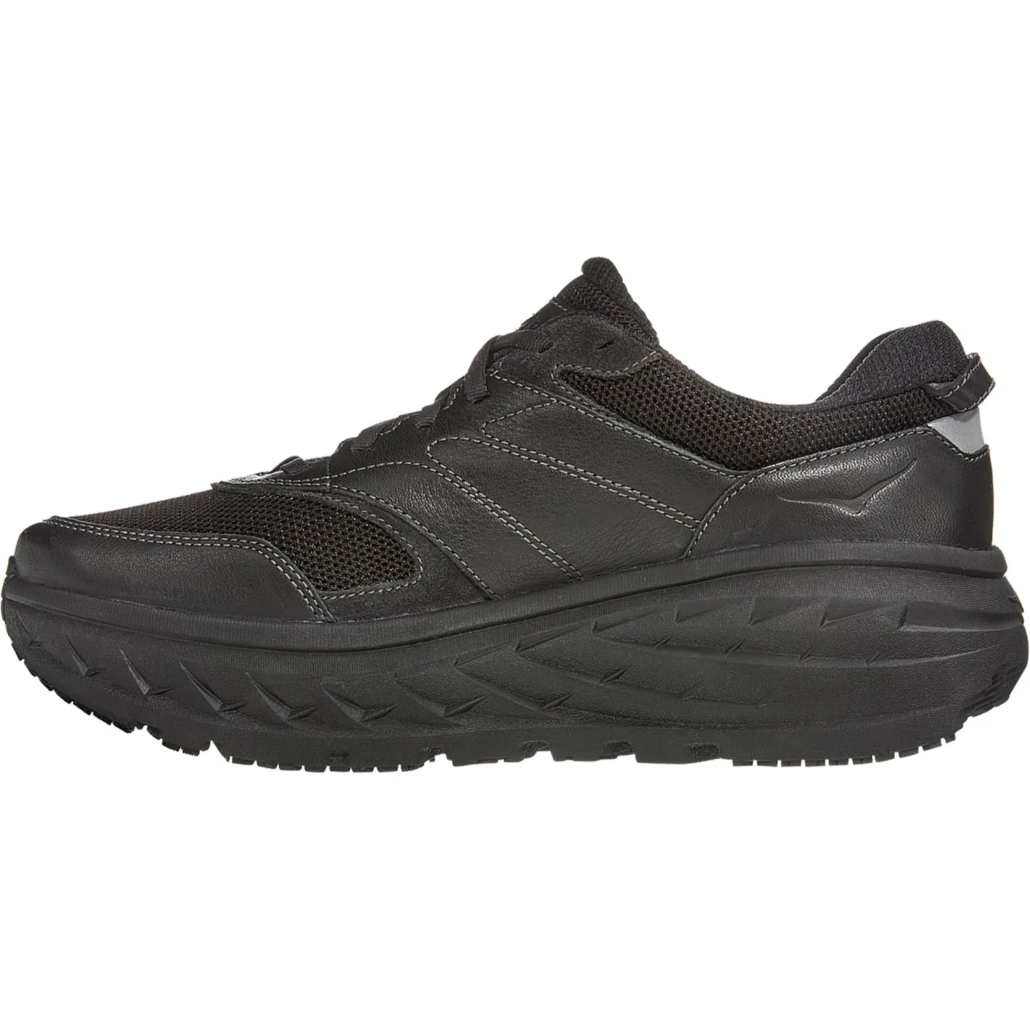 Unisex Hoka Bondi L Black/Raven Leather/Mesh