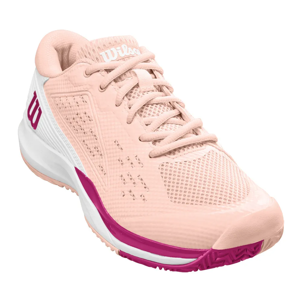 Wilson Pro Rush Ace Tennis Shoes (Ladies) - Shell/White/Baton Rouge