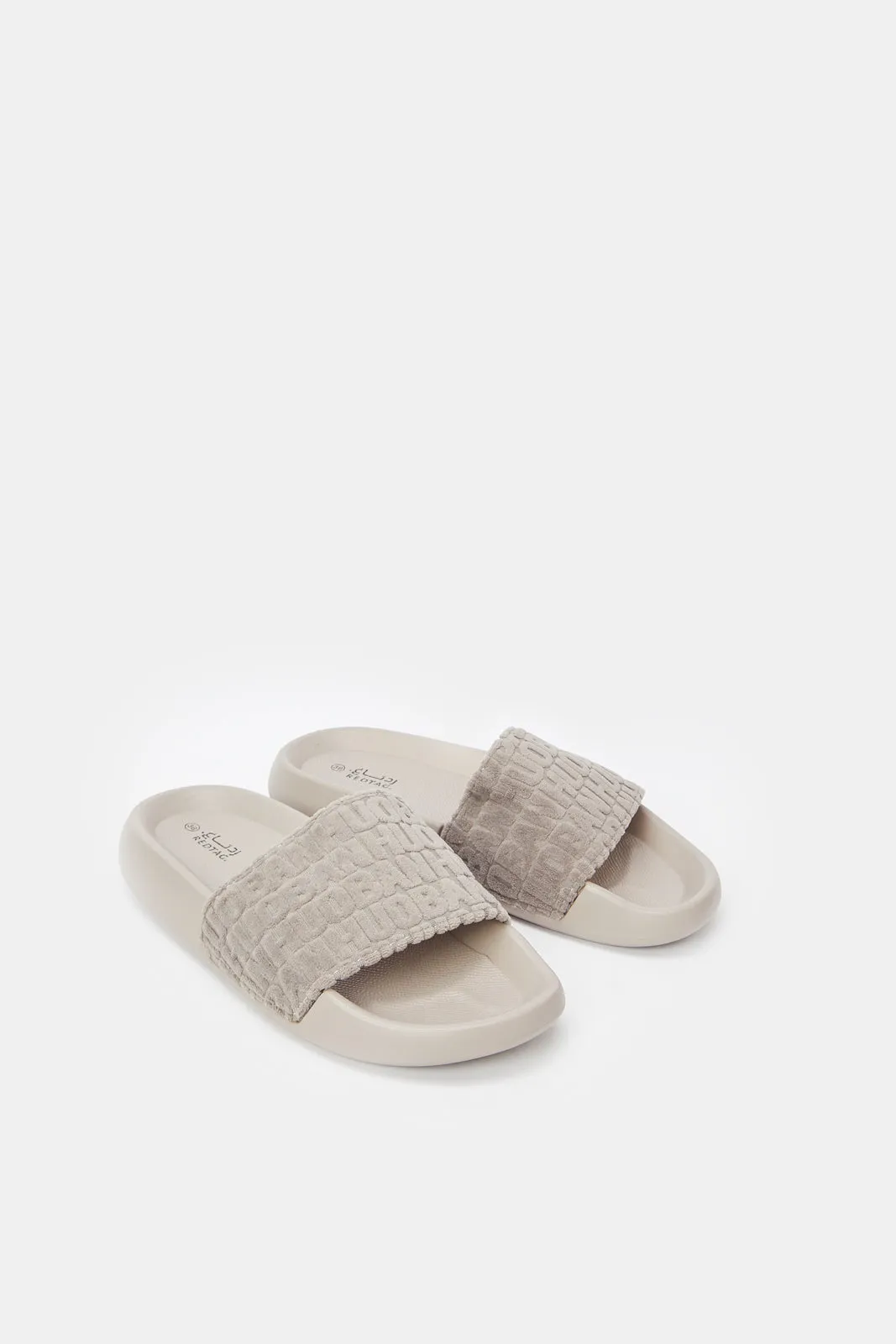 Women Taupe Moulded Slide