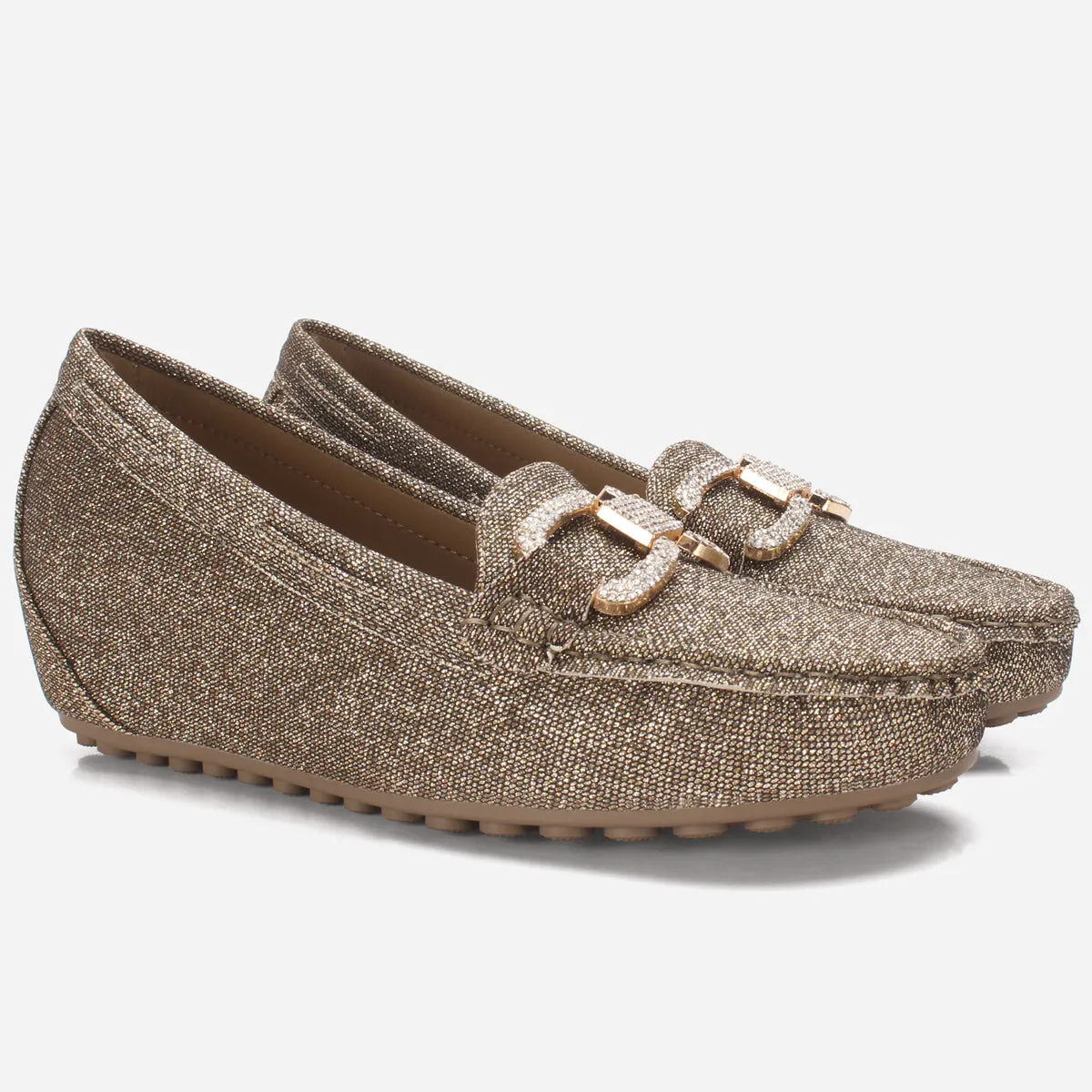 Women's "BENEDITTA" High Wedge Comfy Moccasins