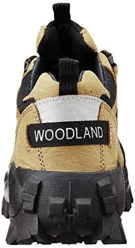 Woodland Men's Camel Leather Sneakers - 7 UK/India (41 EU)